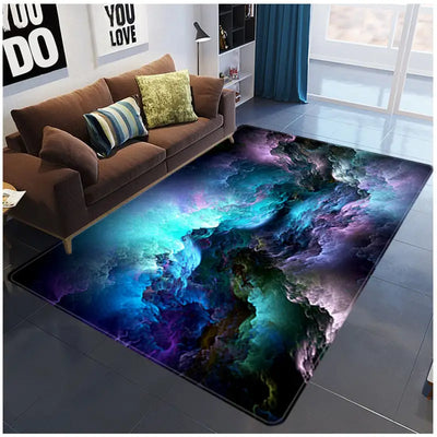 Crafted Comfort 3D Galaxy Space Star Area Rug for Living Room Decor